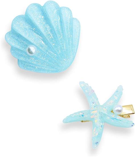 Amazon IKUHRMO Starfish Shell Pearl Hair Clip Set Artificial