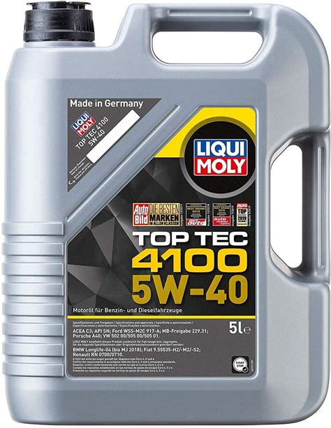 LIQUI MOLY Top Tec 4100 5W 40 AUTOLIFESTYLE