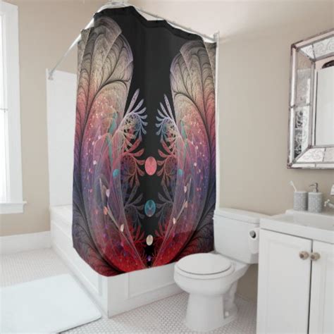 Jonglage Abstract Modern Fantasy Fractal Art Shower Curtain Zazzle