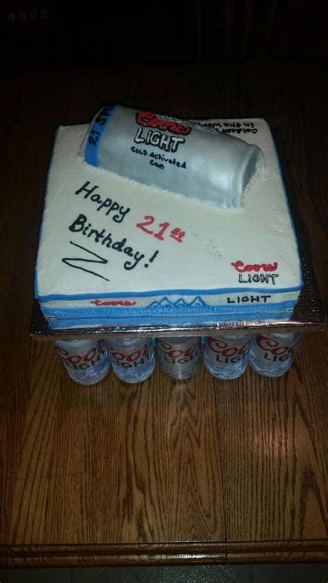 Coors Light Beer Cake Beer Cake 21st Birthday Cakes 21st Birthday Cake