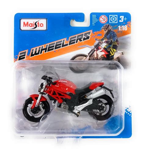 Maisto Wheelers Ducati Monster Red And Black Motorcycle