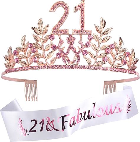 Finally 21 Birthday Sash21st Birthday Ts For Women21st Birthday Crown21st