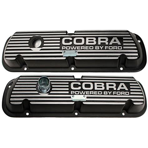 Ford Performance Valve Cover Black Satin With Cobra Powered By Ford Logo Pair 289302351w