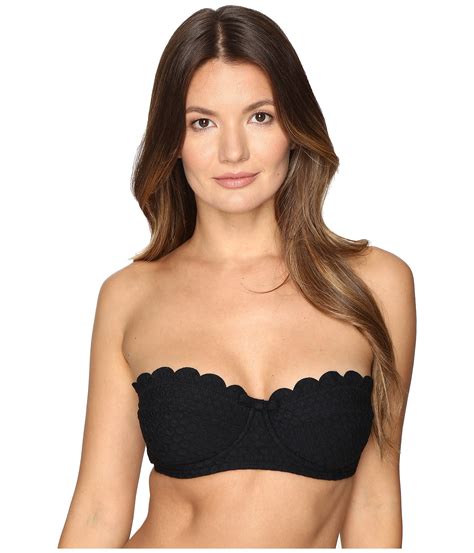 Kate Spade New York Marina Piccola Scalloped Bandeau Bikini Top At