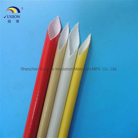 Braided Coated Glass Fibre Silicone Rubber Sleeving Sleeves Thermal PU