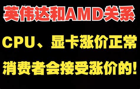 英伟达和amd背后关系，cpu、显卡涨价正常，消费者会接受涨价的！ 哔哩哔哩