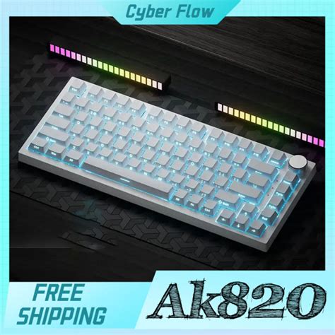 Ajazz Ak Mechanical Keyboard Customized Wired Three Mode Hot Swapsoft Gasket Structure Rgb