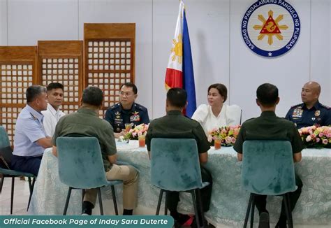 Rotc Peace And Order Philippine Oic Duterte Meets Security Officials