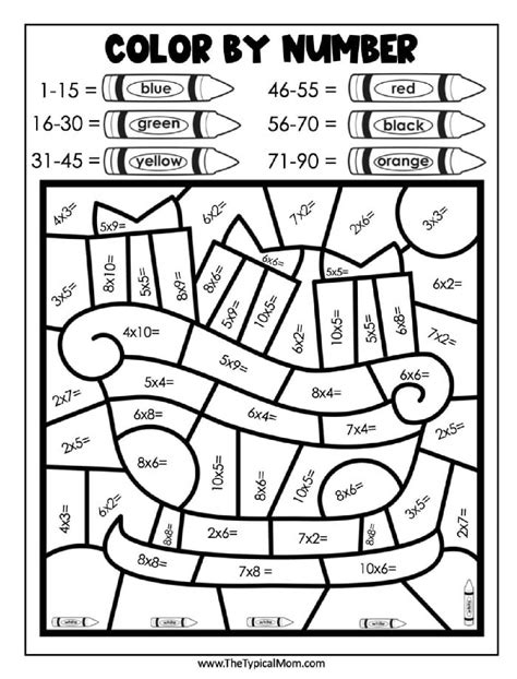 Free Christmas Color By Number Printables Coloring Pages PDF