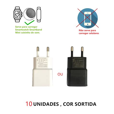 Kit 10 Carregador Tomada Plug Adaptador Fonte Usb 5v Bivolt P