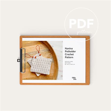 CROCHET PATTERN Potholder Potholders Hot Pad Modern Crochet Etsy