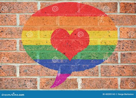 Gay Pride Colored Speech Bubble Stock Image Image Of Flag Element