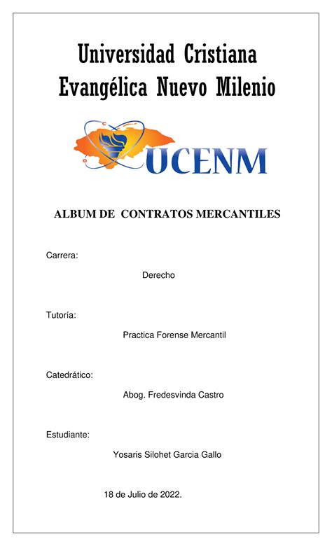 Album Forense Compraventa Universidad Cristiana Evang Lica Nuevo