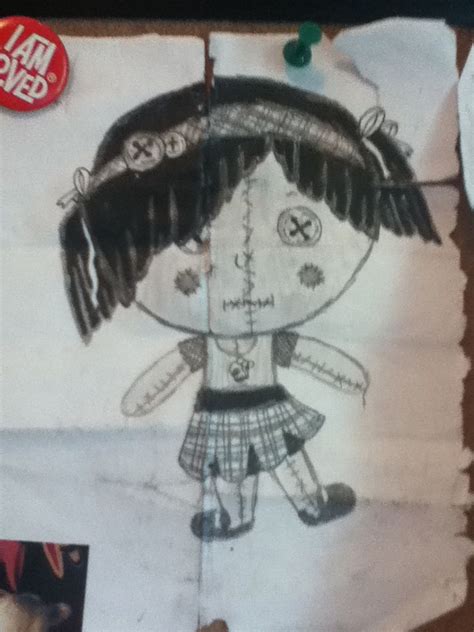 Drawing Of Gothic Style Doll