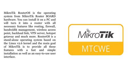 Understanding MikroTik RouterOS And Its Features Pdf