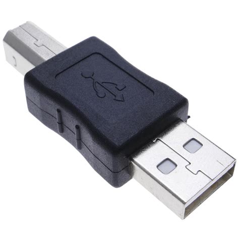 Adaptateur Usb Type A Mâle Vers Usb Type B Mâle En Noir Leroy Merlin