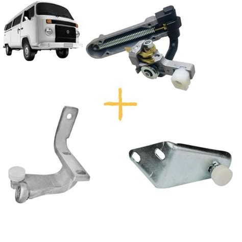 Kit Guia Carrinho Completo Porta Correr Kombi Clipper Carat