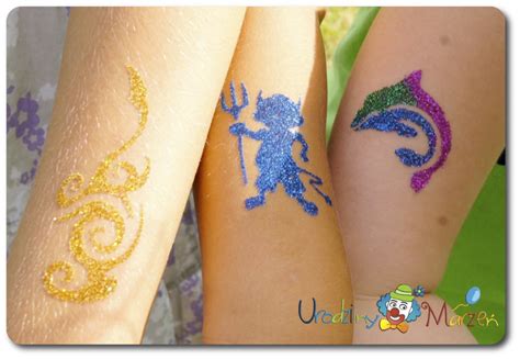 Tatua E Brokatowe Glitter Tattoos Imprezy Dla Dzieci Urodziny Marze