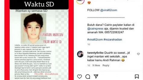 Perempuan Ini Ngaku Sebagai Mantan Pacar Reza Rahadian Semasa Sd Dan