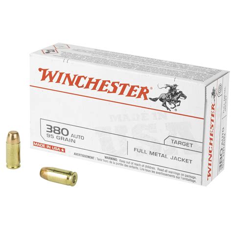 Winchester 380 Auto 95GR FMJ 50RD Top Gun Supply