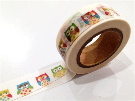 Japanese Washi Tape Rainbow Owl Bunting Garland Flag 10metre Etsy