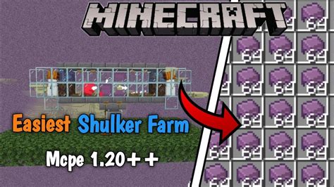 Easiest Shulker Farm In Minecraft Tutorial Mcpe Xbox Bedrock Pc Youtube