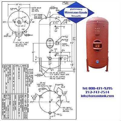 WL107B 335 Gallon HLW Hot Water Tank ASME Hanson Tank