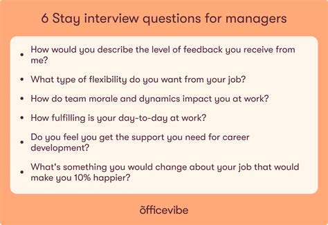 6 Stay Interview Questions To Improve Retention On Your Team Officevibe