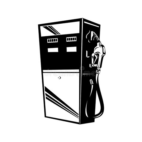 Vintage Gas Pump Black White Stock Illustrations 166 Vintage Gas Pump