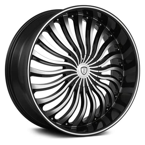 Borghini® B24 Wheels Black With Machined Face Rims