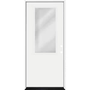 Steves Sons Legacy 32 In X 80 In LHIS 2 3 Clear Glass White Primed