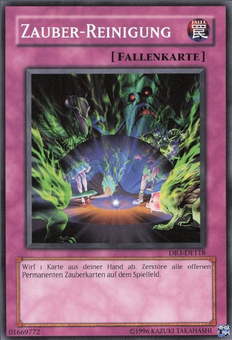 Recollectibles Sammelkarte Yugioh Karte Zauber Reinigung Deutsch Yu Gi