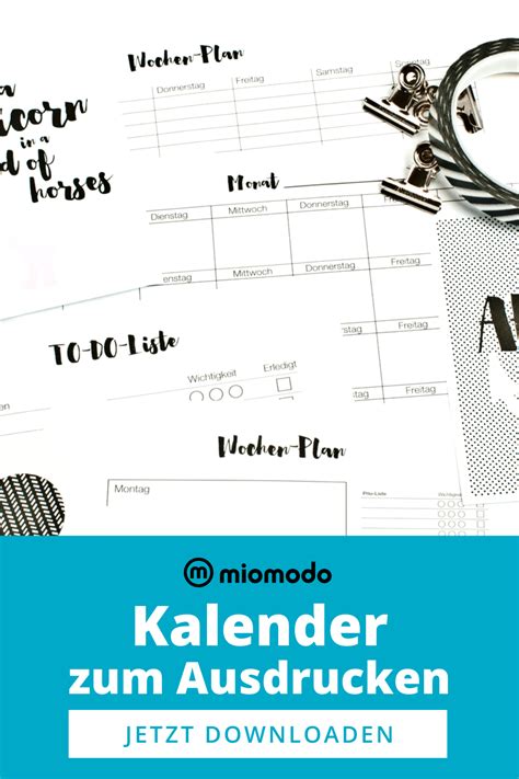 Kalender Zum Ausdrucken Wochen Und Monatsplan Diy Blog In