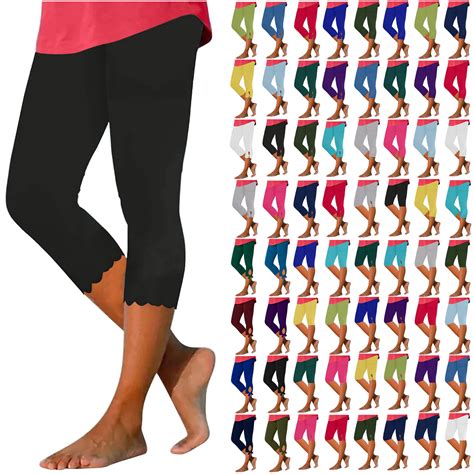 Ddapj Pyju Womens Capri Leggings High Waisted Tummy Control Yoga Pants