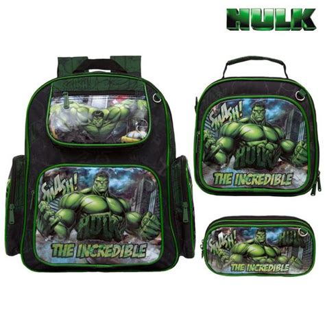 Mochila Infantil De Costas Masculina Escolar Hulk Toys U Kit Mochila