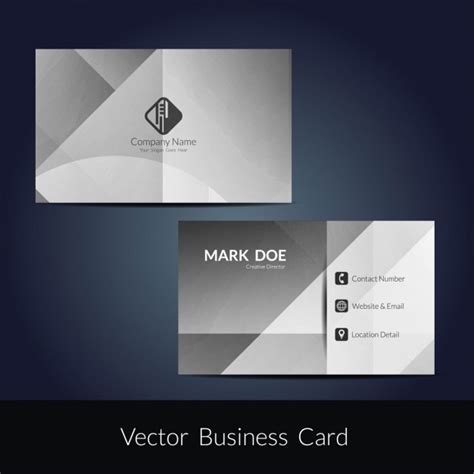 Free Vector Grey Color Business Card Template