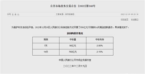 央行重启14天期逆回购操作，业内认为将利好股债等市场表现北京商报