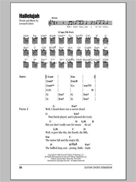 Hallelujah Sheet Music Direct