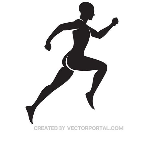 VECTOR SILHOUETTE OF A RUNNER.eps Vector for Free Download | FreeImages