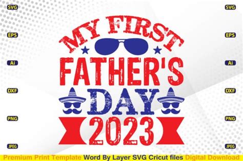 My First Fathers Day 2023 Svg Graphic By Craftart24 · Creative Fabrica