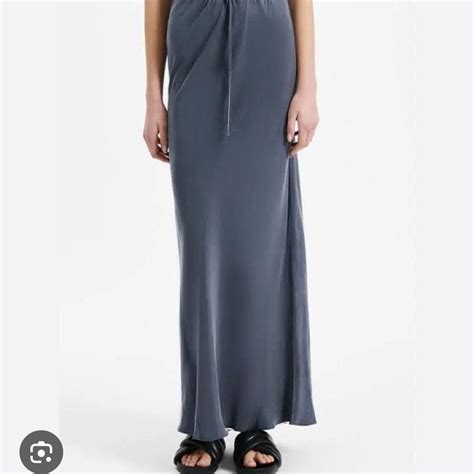 Nude Lucy Ari Cupro Skirt Indigo Size Xs Worn Once Depop