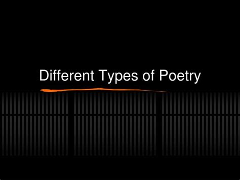 Ppt Different Types Of Poetry Powerpoint Presentation Free Download Id 3152360