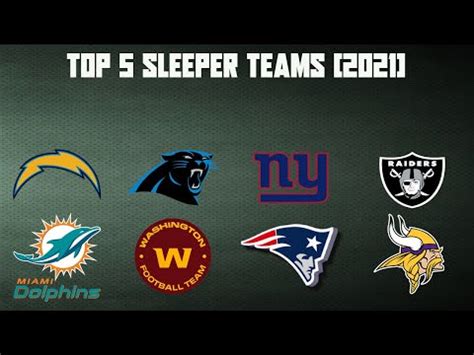 Top 5 NFL Sleeper Teams 2021 YouTube