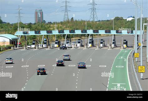 M6 Toll Motorway Payment Booths Near Cannock Stock Photo Alamy