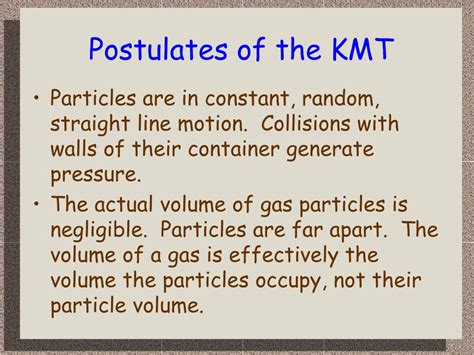 Ppt Kinetic Molecular Theory Kmt Of Gases Powerpoint Presentation