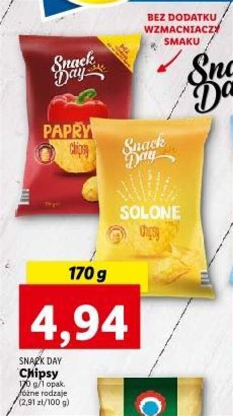 Promocja Snack Day Chipsy G W Lidl