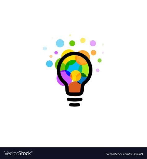 Lightbulb Icon Creative Idea Logo Design Concept Vector Image