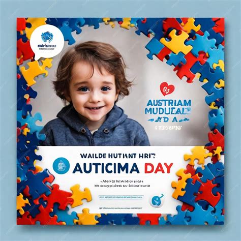 Premium Photo World Autism Awareness Day Social Media Post Banner