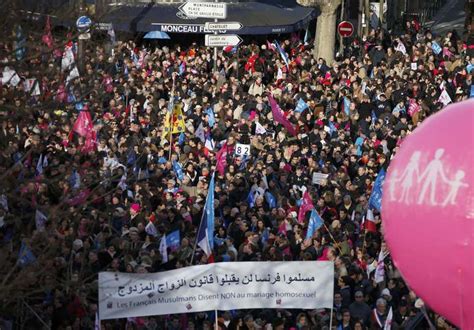 Protesto contra casamento gay na França atrai milhares