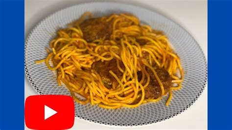 Espagueti Con Albondigas Receta YouTube